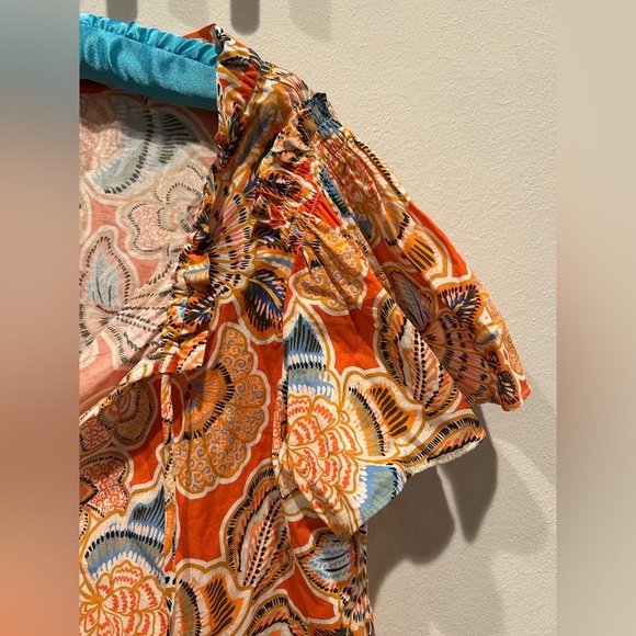 MISA Los Angelas Suparna Top in Tangerine Flora / Size Medium / - Picture 5 of 10